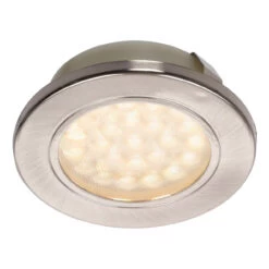 Culina Pozza LED Recessed Under Cabinet Light 1.5W Warm White Opal And Satin Nickel