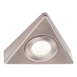 Culina Fonte LED Triangular Under Cabinet Light 1.5W Cool White Opal And Satin Nickel