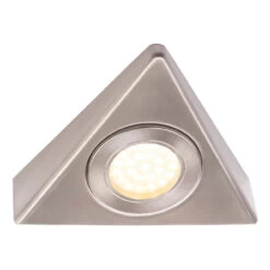 Culina Fonte LED Triangular Under Cabinet Light 1.5W Warm White Opal And Satin Nickel