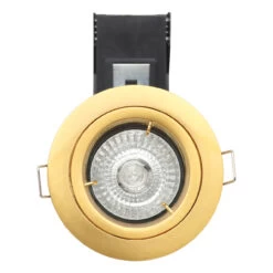 Electralite Yate Fire Rated Downlight IP20 Satin Brass -Home Lighting Store ELA 27465 SATBRS 3 77892.1657202655