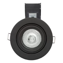 Electralite Yate Tiltable Fire Rated Downlight IP20 Matt Black -Home Lighting Store ELA 27466 MBLK 3 91436.1657203717