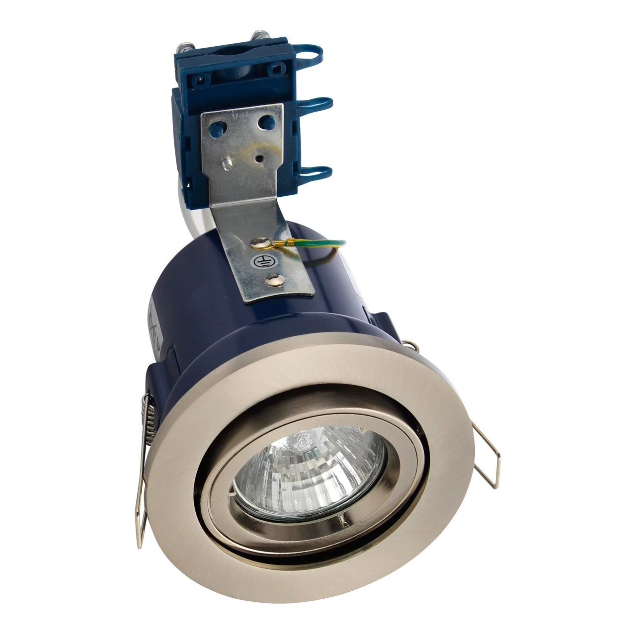 Electralite Yate Tiltable Fire Rated Downlight IP20 Satin Chrome 3 Electralite Yate Tiltable Fire Rated Downlight IP20 Satin Chrome