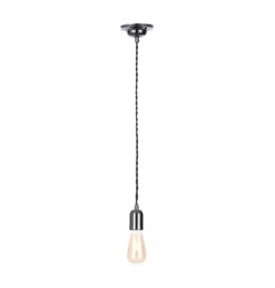 Inlight Dale E27 Pendant Cord Set Black Nickel & Black