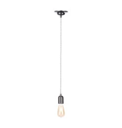 Inlight Dale E27 Pendant Cord Set Black Nickel & Grey
