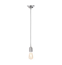 Inlight Dale E27 Pendant Cord Set Polished Nickel & Herringbone