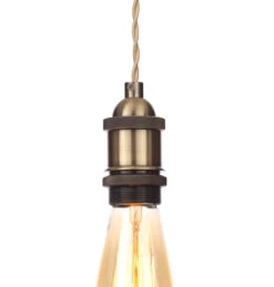 Inlight Dale E27 Pendant Cord Set Antique Brass & Champagne -Home Lighting Store INL 27988 ABRS 3 65465.1653993200