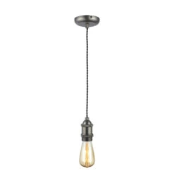 Inlight Dale E27 Pendant Cord Set Pewter & Black
