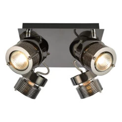 Inlight Pedro 4-Light Ceiling Spotlight Black Chrome