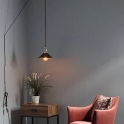 Inlight Rigel 236mm Diner Lamp Shade Matt Black -Home Lighting Store INL 33818 MBLK 3 90327.1657634972