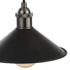 Inlight Rigel 236mm Diner Lamp Shade Matt Black -Home Lighting Store INL 33818 MBLK 3 79330.1657634972