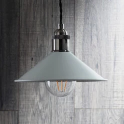Inlight Rigel 236mm Diner Lamp Shade Matt Grey 16 Inlight Rigel 236mm Diner Lamp Shade Matt Grey -Home Lighting Store INL 33818 MGRY SITU 3 24659.1657634862