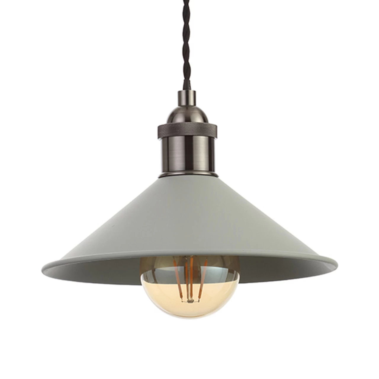 Inlight Rigel 236mm Diner Lamp Shade Matt Grey 4 Inlight Rigel 236mm Diner Lamp Shade Matt Grey - Image 2