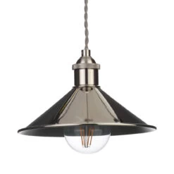 Inlight Rigel 236mm Diner Lamp Shade Polished Nickel -Home Lighting Store INL 33818 POLNIC 1 21418.1657634934