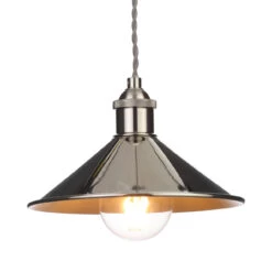 Inlight Rigel 236mm Diner Lamp Shade Polished Nickel -Home Lighting Store INL 33818 POLNIC 2 52762.1657634934