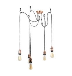 Inlight Padua 5-Light E27 Pendant Cord Set Copper & Black 6 Inlight Padua 5-Light E27 Pendant Cord Set Copper & Black -Home Lighting Store INL 37878 COP 2 99276.1653993002