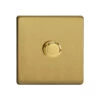 Varilight Screwless LED V-Pro 1 Gang Rotary Dimmer Switch Brushed Brass