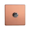 Varilight LED V-Pro 1 Gang Rotary Dimmer Switch Brushed Copper