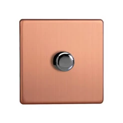 Varilight LED V-Pro 1 Gang Rotary Dimmer Switch Brushed Copper