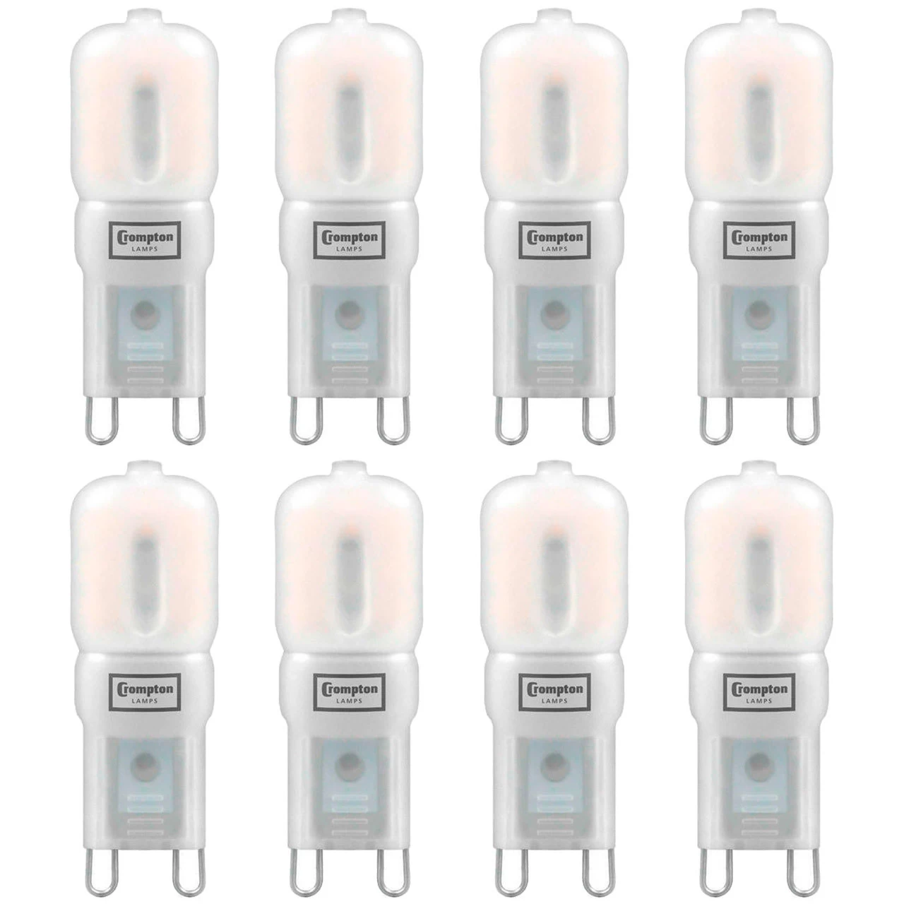 Crompton G9 Capsule LED Light Bulb 2.5W (25W Eqv) Cool White 8-Pack Opal 3 Crompton G9 Capsule LED Light Bulb 2.5W (25W Eqv) Cool White 8-Pack Opal