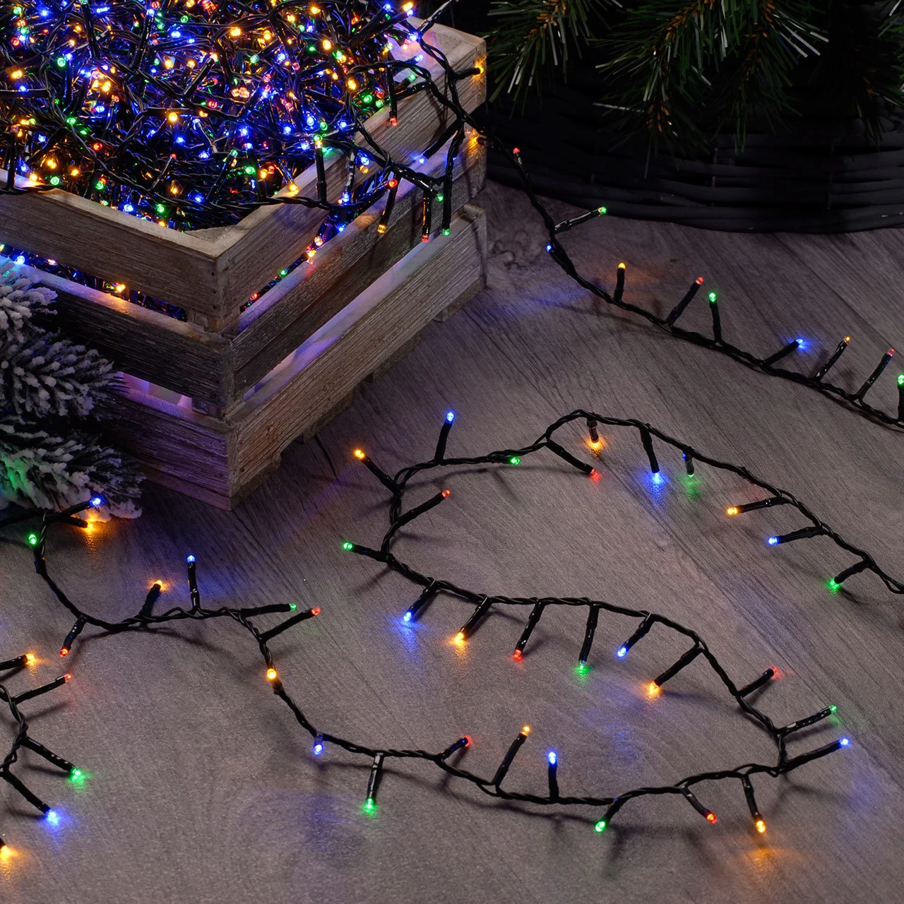 Festive 37.4m Indoor & Outdoor Sparkle Light String Lights 1500 Multi-Coloured LEDs 3 Festive 37.4m Indoor & Outdoor Sparkle Light String Lights 1500 Multi-Coloured LEDs