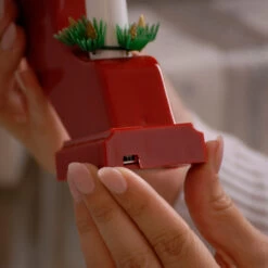 Festive Battery Operated Red Candle Bridge With 7 Candles - Warm White LEDs -Home Lighting Store P014752 21 24141.1669731295