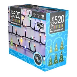 Festive Indoor & Outdoor 5ft Christmas Tree Glow-Worm Lights 520 Multi-Coloured LEDs -Home Lighting Store P030496 60547.1697543189