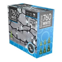 Festive 18.9m Indoor & Outdoor Glow-Worm String Lights 760 White LEDs -Home Lighting Store P030498 60094.1697024945