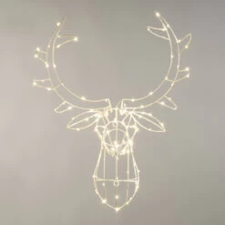 Festive 70cm Twinkling Reindeer Head Christmas Decoration 120 Warm White LEDs -Home Lighting Store P032159 14113.1669811939