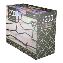 Festive 15.9m Indoor & Outdoor Multifunction Christmas Fairy Lights 200 Multicoloured LEDs -Home Lighting Store P041827 1 73221.1663939324