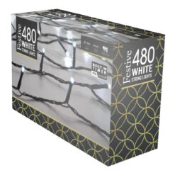 Festive 38.3m Indoor & Outdoor Multifunction Christmas Fairy Lights 480 White LEDs -Home Lighting Store P041831 43421.1663920831