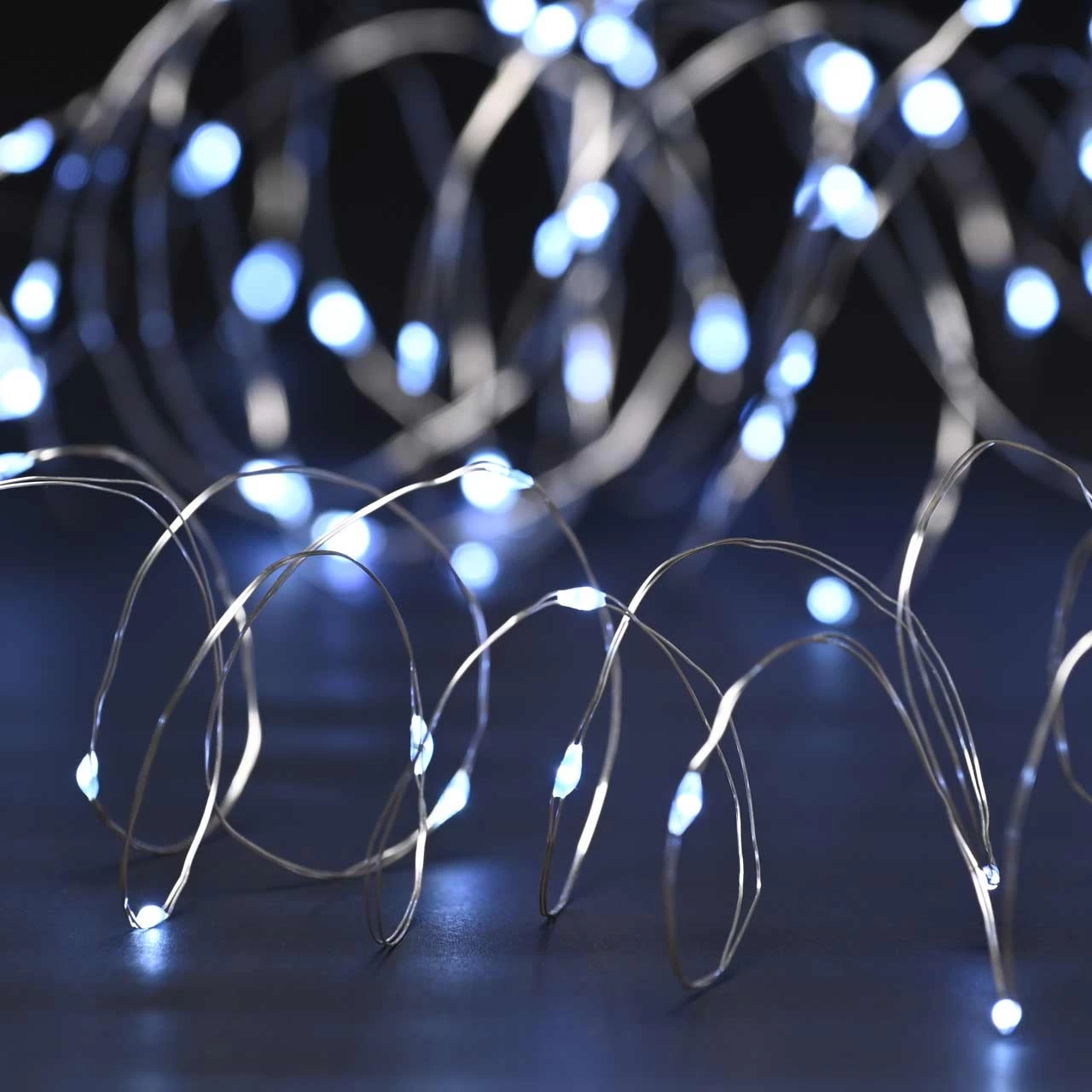 Festive 10m Multifunction Battery Fairy Lights 100 Cool White LEDs 4 Festive 10m Multifunction Battery Fairy Lights 100 Cool White LEDs - Image 2