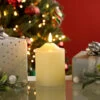 Festive 10cm Battery Operated Wax Firefly Pillar Candle With Timer Ivory -Home Lighting Store P045482 81176.1692021821