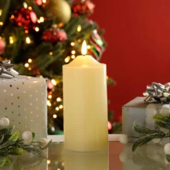 Festive Battery Operated Wax Firefly Pillar Candles With Timer Ivory Pack Of 3 9 Festive Battery Operated Wax Firefly Pillar Candles With Timer Ivory Pack Of 3 -Home Lighting Store P045488 87227.1697540096