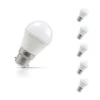 Crompton Golfball LED Light Bulb Dimmable B22 5W (40W Eqv) Daylight 5-Pack -Home Lighting Store SL 13629 5 47119.1697554882