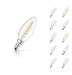 Ledvance Candle LED Light Bulb E14 4.8W (40W Eqv) Warm White 10-Pack