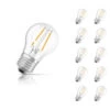 Osram Golfball LED Light Bulb E27 4.8W (40W Eqv) Warm White 10-Pack -Home Lighting Store SL10 Osram LED Golfball 4.8W E27 Dimmable Parathom Warm White Clear 00976.1638542373