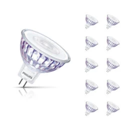 Philips LED MR16 Bulbs 5.8W GU5.3 12V Dimmable (10 Pack) Warm White
