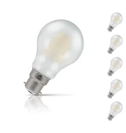 Crompton GLS LED Light Bulb Dimmable B22 5W (40W Eqv) Warm White 5-Pack Pearl