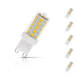 Prolite G9 Capsule LED Light Bulb Dimmable 3.5W (30W Eqv) Daylight 5-Pack