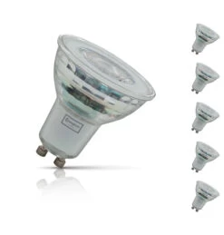 Crompton GU10 Spotlight LED Bulb Dimmable 4W (50W Eqv) Warm White 35° 5-Pack