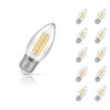 Crompton Candle LED Light Bulb E27 6.5W (60W Eqv) Warm White 10-Pack