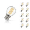 Crompton Golfball LED Light Bulb B22 6.5W (60W Eqv) Warm White 10-Pack -Home Lighting Store SL6134 10 48921.1666795247