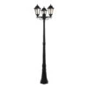 Coast Bianca Triple Head Post Lantern Black