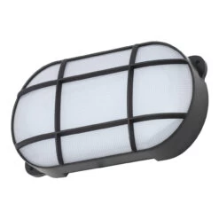 Coast Capella 15W LED Oval Grid Bulkhead Black