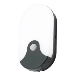 Coast Turus 15W LED Oval Bulkhead With PIR Sensor Black