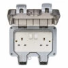 Zink 2 Gang IP66 13A Socket