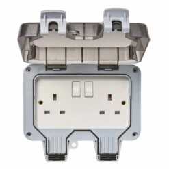 Zink 2 Gang IP66 13A Socket