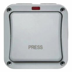 Zink 1 Gang 1 Way IP66 20A Bell Switch