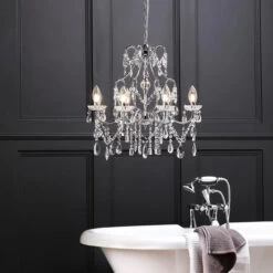 Spa Pro Annalee 8-Light Chandelier Crystal Glass And Chrome 11 Spa Pro Annalee 8-Light Chandelier Crystal Glass And Chrome -Home Lighting Store SP Annalee In Situ 61259.1657641627