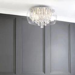 Spa Pro Nore Encased Flush Light Crystal Glass And Chrome 9 Spa Pro Nore Encased Flush Light Crystal Glass And Chrome -Home Lighting Store SP Nore In Situ 76426.1657641918